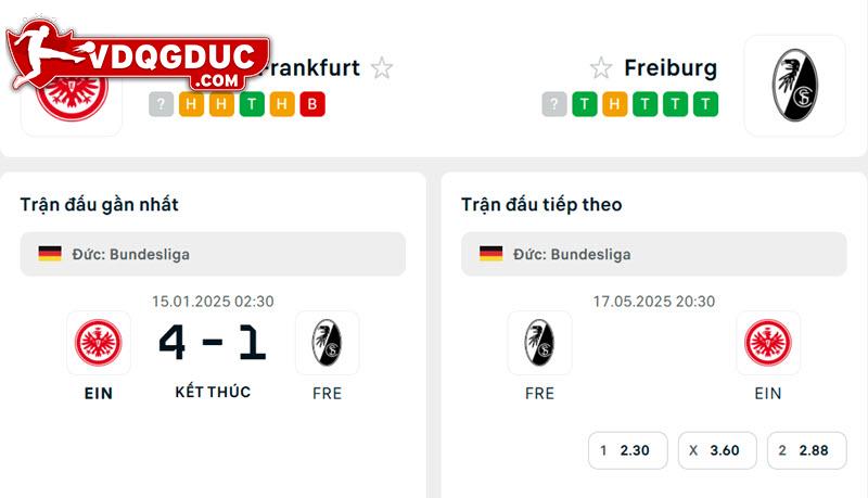 Freiburg vs Frankfurt